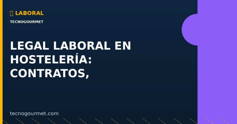 Legal Laboral en Hostelería: Contratos, Nóminas